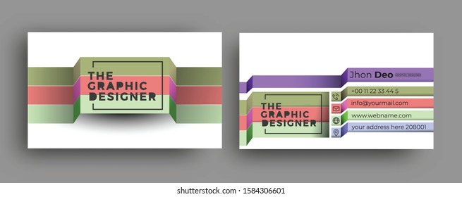 [object Object]Modern Business Card - Creative and Clean Business Card Template. 