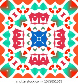 [object Object]Ornamental talavera mexico tiles decor. Minimal design. Vector seamless pattern texture. Red gorgeous flower folk print for linens, smartphone cases, scrapbooking, bags or T-shirts.