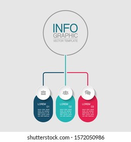 [object Object]Vector infographic diagram, template for business, presentations, web design, 3 options.
