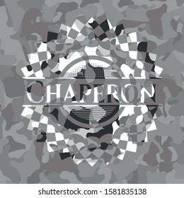 [object OChaperon on grey camo patternbject]