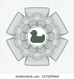 [object OGreen abstract rosette with rubber duck icon insidebject]