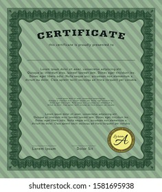 [object OGreen Certificate template. Customizable, Easy to edit and change colors. Easy to print. Excellent design. bject]