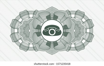 [object OGreen linear rosette with phone icon insidebject]