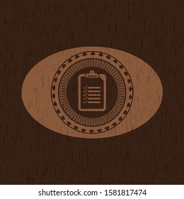 [object Olist icon inside vintage wood emblembject]