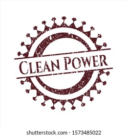 [object ORed Clean Power distress grunge stampbject]