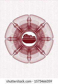 [object ORed rosette or money style emblem with salad icon insidebject]
