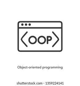 object oriented programming icon vector. object oriented programming symbol. object oriented programming icon vector. Linear style sign for mobile concept and web design. symbol logo illustration