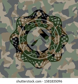 [object Oroller brush icon on camouflage texturebject]