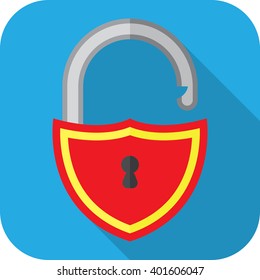 Object: The pad unlock icon vector.