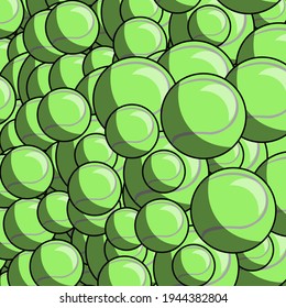 Object pattern for design background, graphic tennis ball pattern, graphic sport pattern