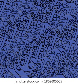 Object pattern for design and background, graphic anchor pattern