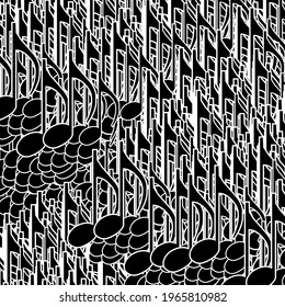 Object pattern for your design and background, graphic musical notes pattern