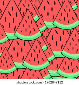 Object pattern for your design, graphic watermelon pattern