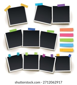 object, photo, album, back, vector