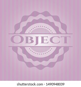 Object piObject realistic pink emblem. Vector Illustration. Detailed.nk emblem. Retro. Vector Illustration. Detailed.