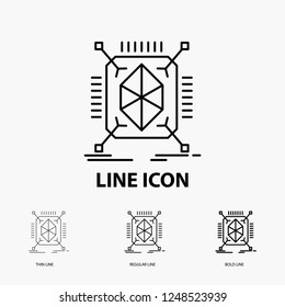 Object, prototyping, rapid, structure, 3d Icon in Thin, Regular and Bold Line Style. Vector illustration
