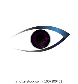 An object is represented in the form of a contour of the human eye with a pupil and a serene lens.