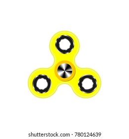 The object is represented in the form of a yellow spinner with bearings.