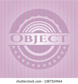 Object retro style pink emblem. Vector Illustration. Detailed.