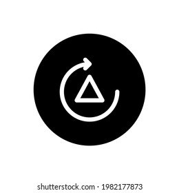Object rotate rounded icon filled style