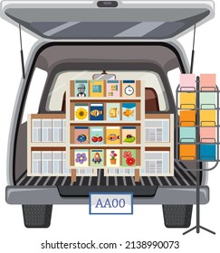 Object for sale at the car boot illustration