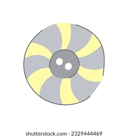 object sewing button cartoon. tailor circle, clothing collection, round dress object sewing button sign. isolated symbol vector illustration