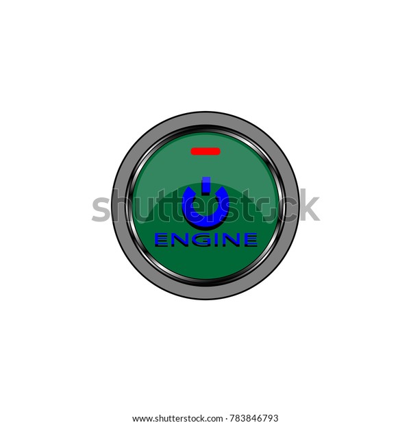 Object Shown Form Engine Start Button Stock Vector (Royalty Free ...