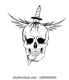 Object skull. Vector