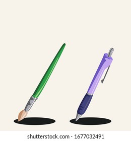 object of stationary equipment on cream background
