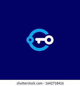 ein Objekt oder Symbol eines Schlüssels mit verbundenen Punkten innerhalb des Kreises