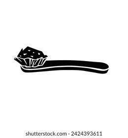Object toothbrush, personal hygiene illustration, vector