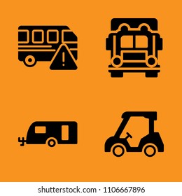 object, tour, travelling and rv icons set. Vector illustration for web and design