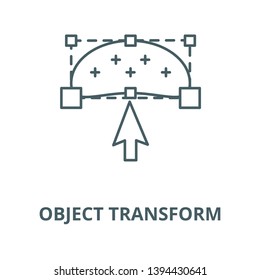 Object transform vector line icon, linear concept, outline sign, symbol