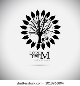 Object tree with leaves. Vector