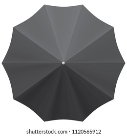 Object umbrella close top view. Ideal for catalogs and information