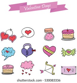 Object valentine day vector art