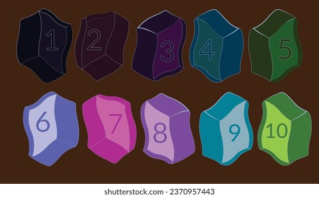  Object vector number illustration. Background, play game with numbers