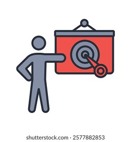 objectif icon. vector.Editable stroke.linear style sign for use web design,logo.Symbol illustration.