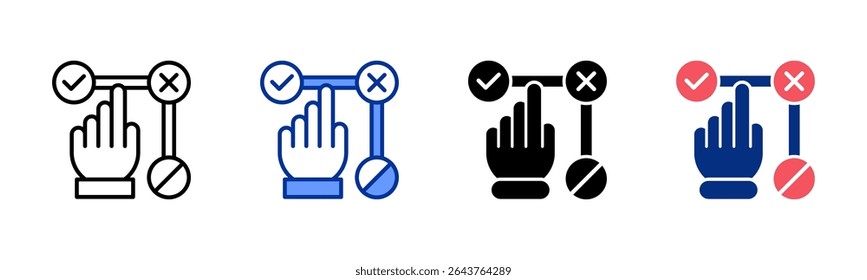 Objection icon sheet multiple style collection