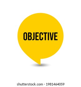 Objektive Aim Speech Symbol Design Vektor