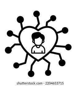 Icono de vector de glifo negro objetivo que puede modificar o editar fácilmente

