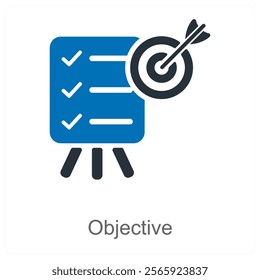 Objective and goal icon concept
