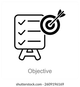Objective and goal icon concept