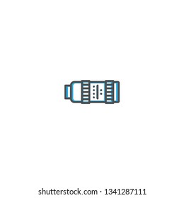 Objective icon design icon design. Photography and video icon line vector illustration design