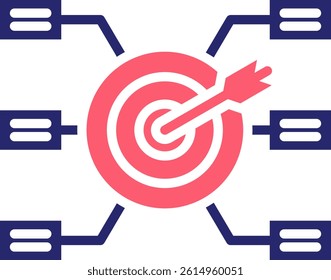 Objective Icon Fill Vector Illustration