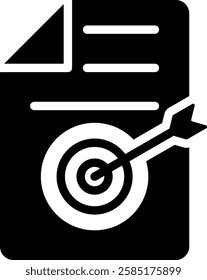 Objective Icon Glyph Vector Illustration