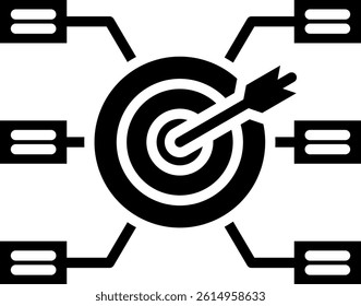 Objective Icon Glyph Vector Illustration