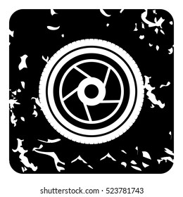 Objective icon. Grunge illustration of objective vector icon for web design