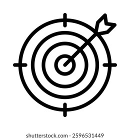 Objective icon illustration in line style. Perfect for website mobile app presentation. Suitable for any user interface and user experience