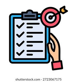 Objective Icon Lineal Color Design Vector Illustration
